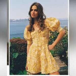 NWT ZaCo Musee Dress Cutout Floral Embroidered Mini Women's XL